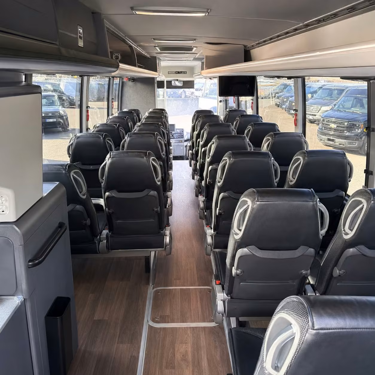 56 passenger charter bus interior